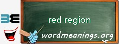 WordMeaning blackboard for red region